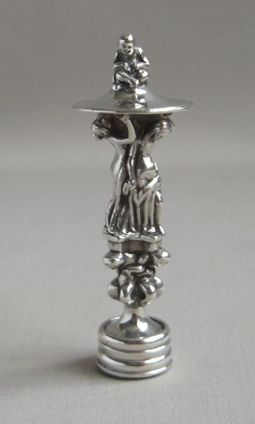 antique silver desk seal