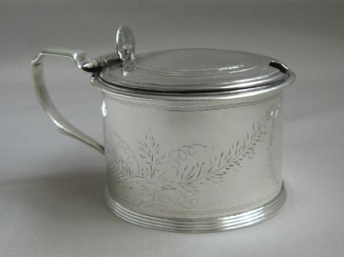 antique silver mustard pot