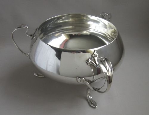 art nouveau silver bowl