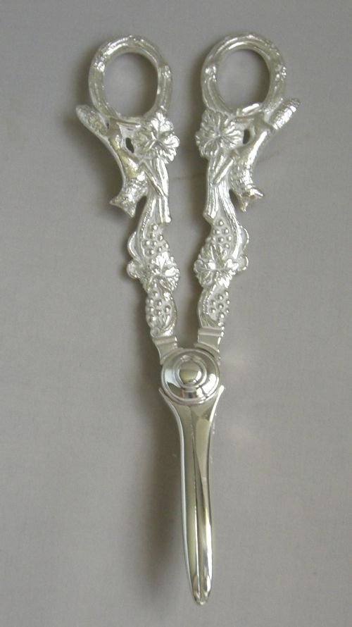 pair silver grape scissors