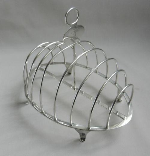 antique silver toast rack