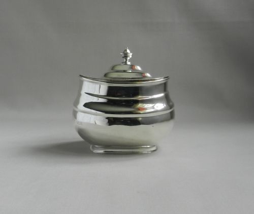 antique silver tea caddy