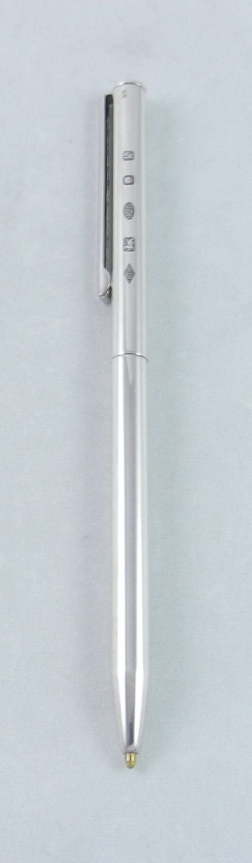 silver ball point pen
