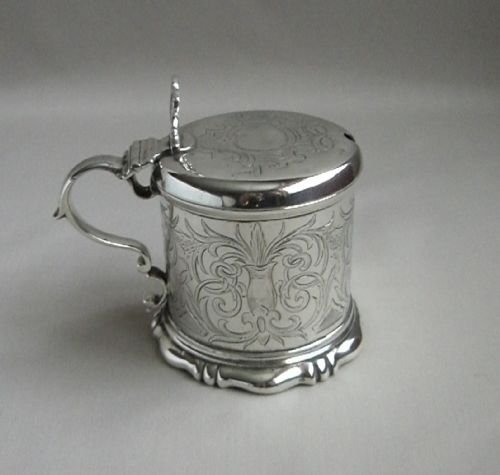 victorian silver mustard pot