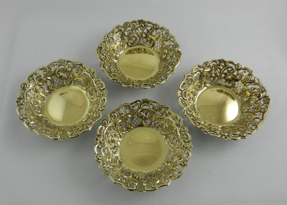 antique silvergilt bonbon dishes