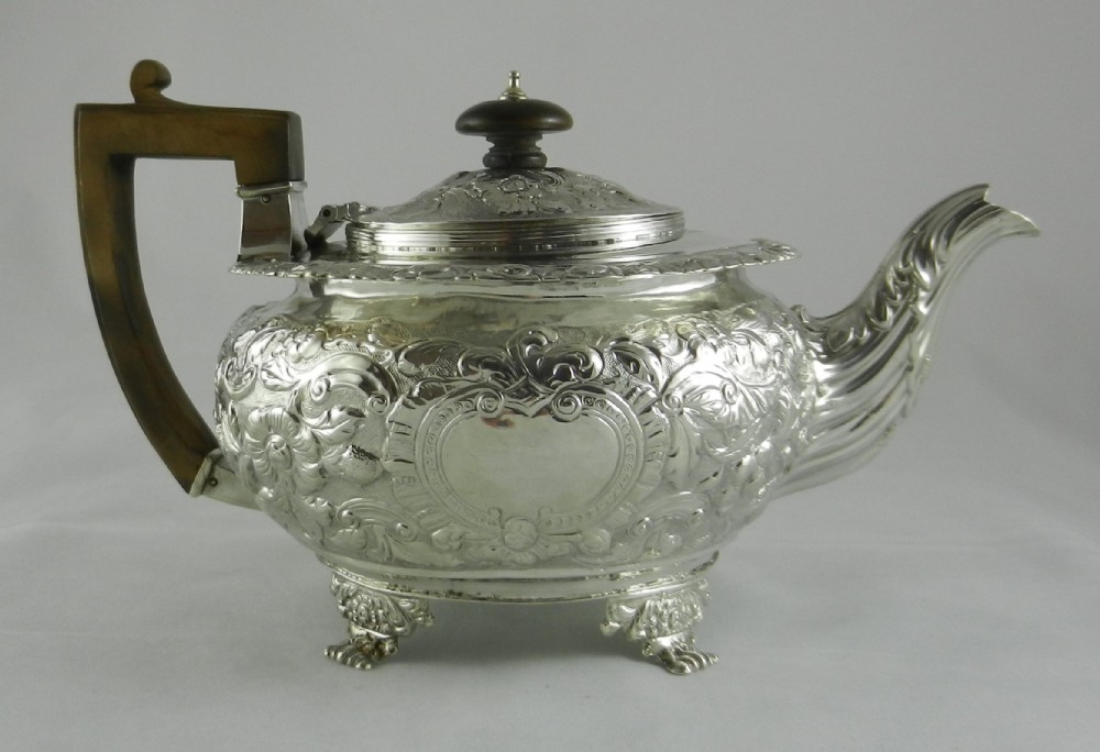 antique irish silver teapot