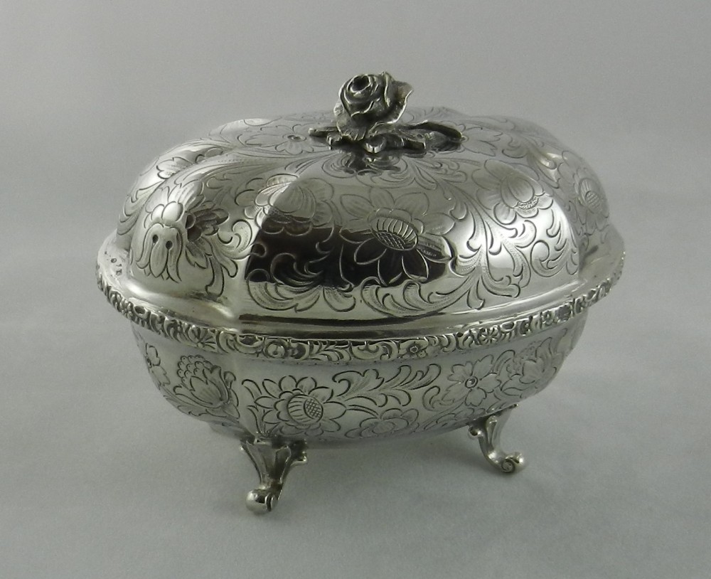antique silver trinket box