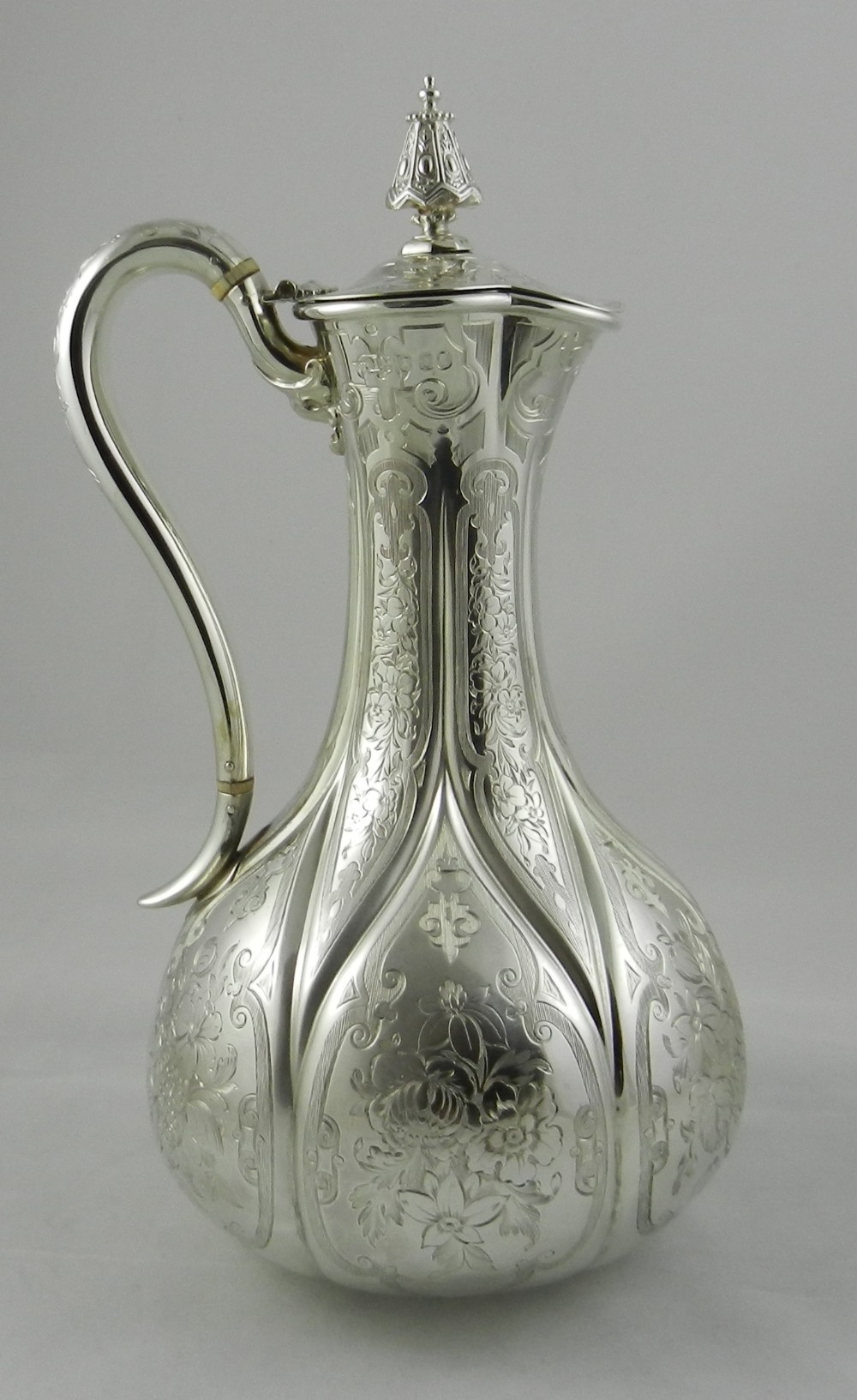 antique silver lidded ewer