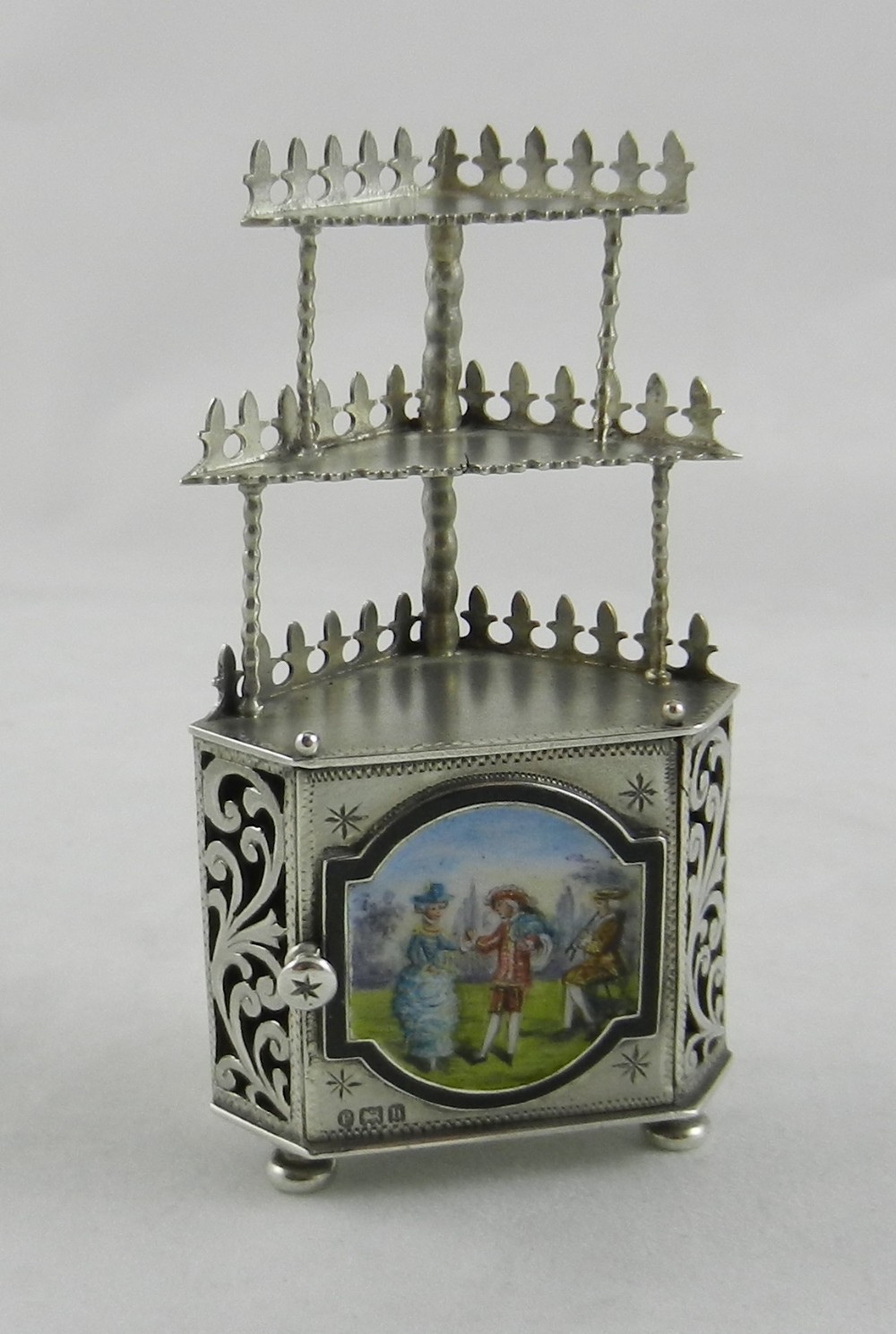 antique silver enamel furniture model