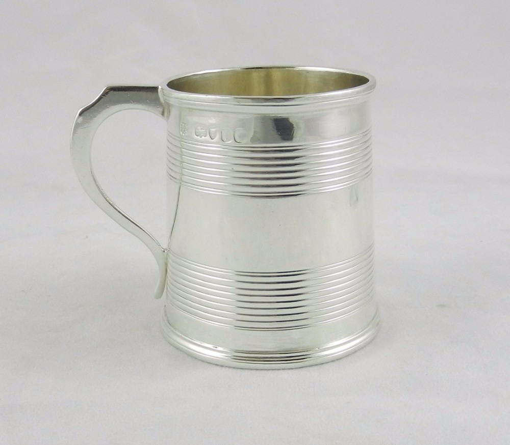 antique silver mug