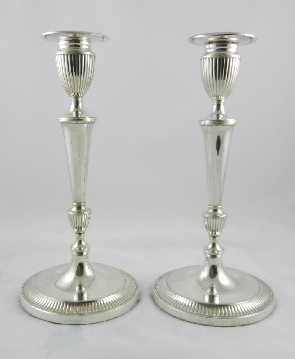 antique silverplated candlesticks