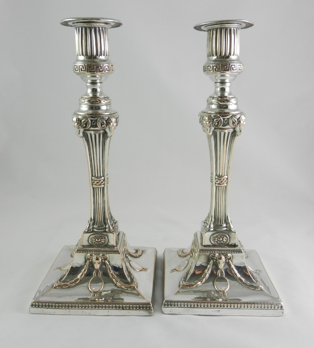 georgian old sheffield candlesticks