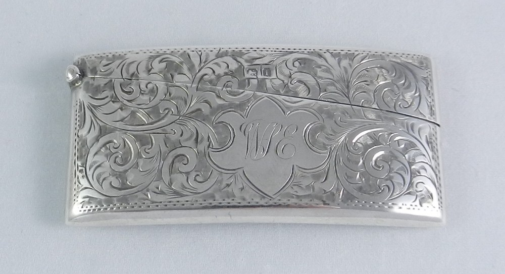 antique silver card case