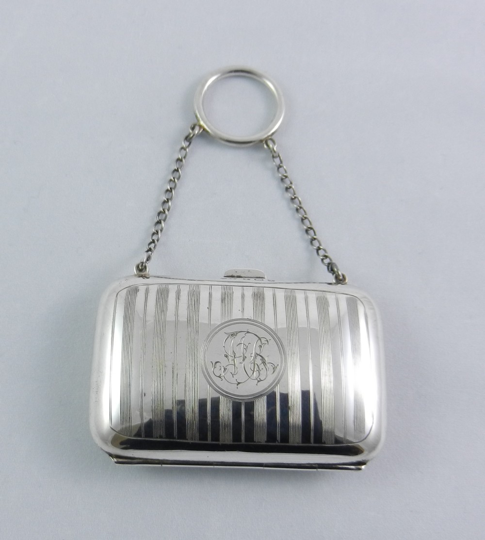 antique silver purse