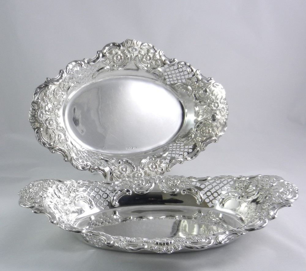 antique silver fruit baskets