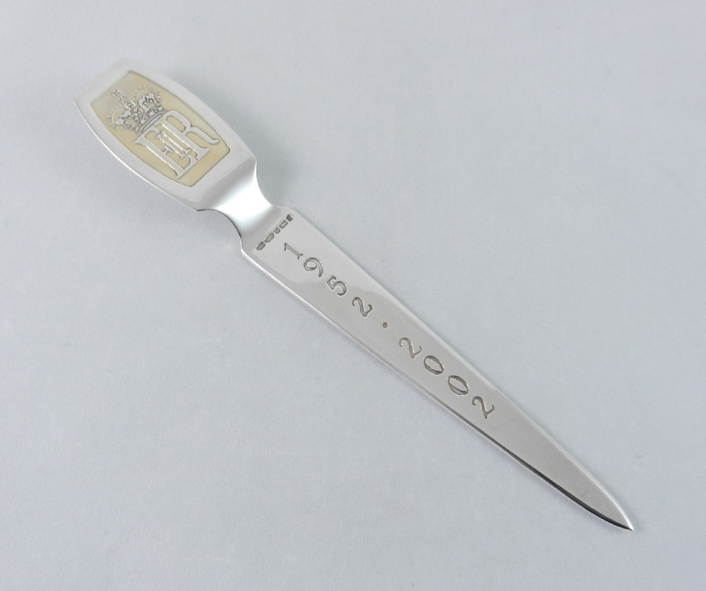 silver jubilee paper knife