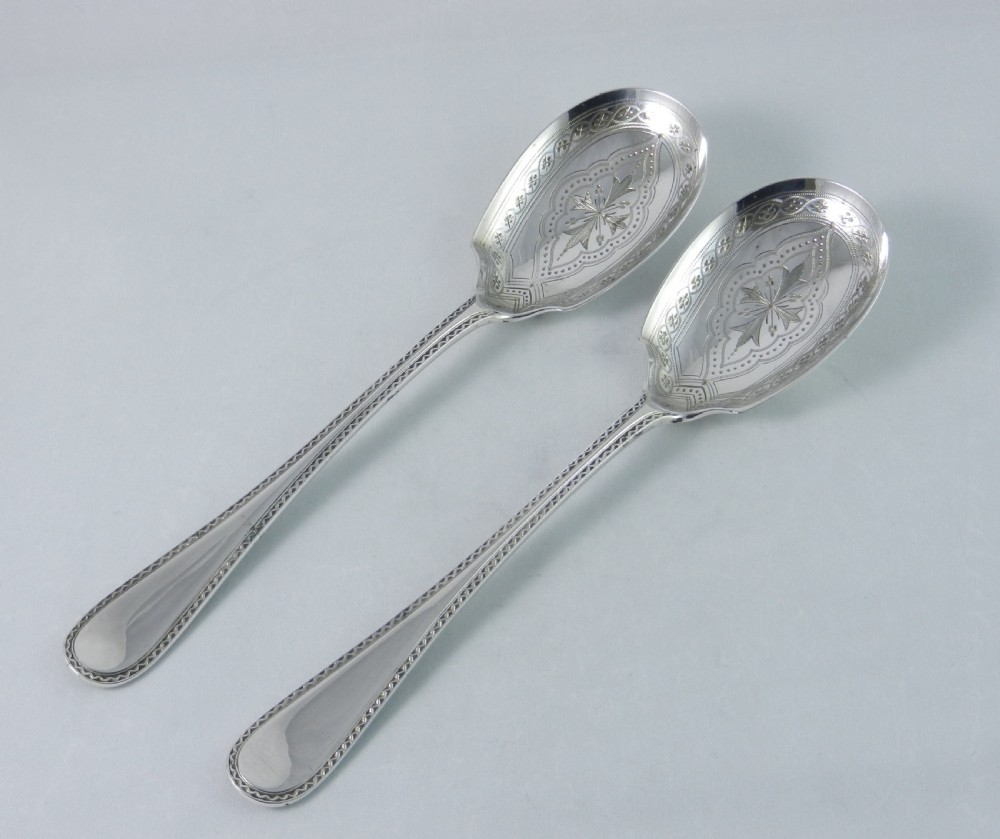antique silverplated fruit spoons