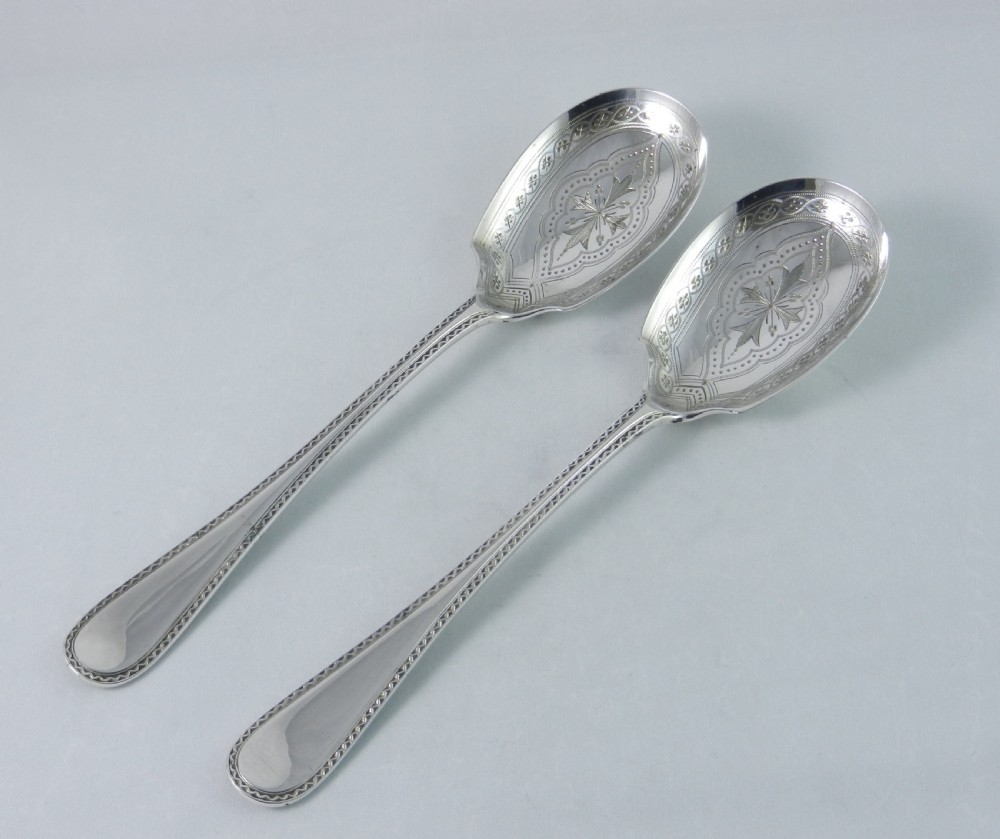 antique silverplated fruit spoons