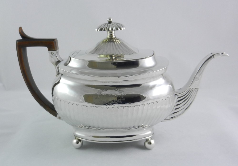 georgian silver tea pot