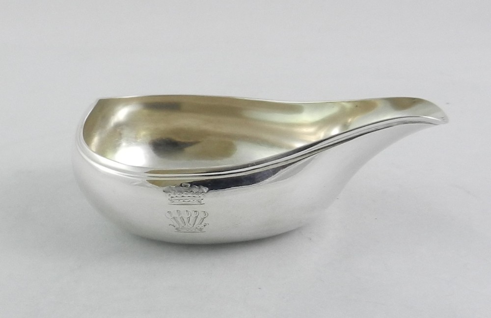 antique silver pap boat