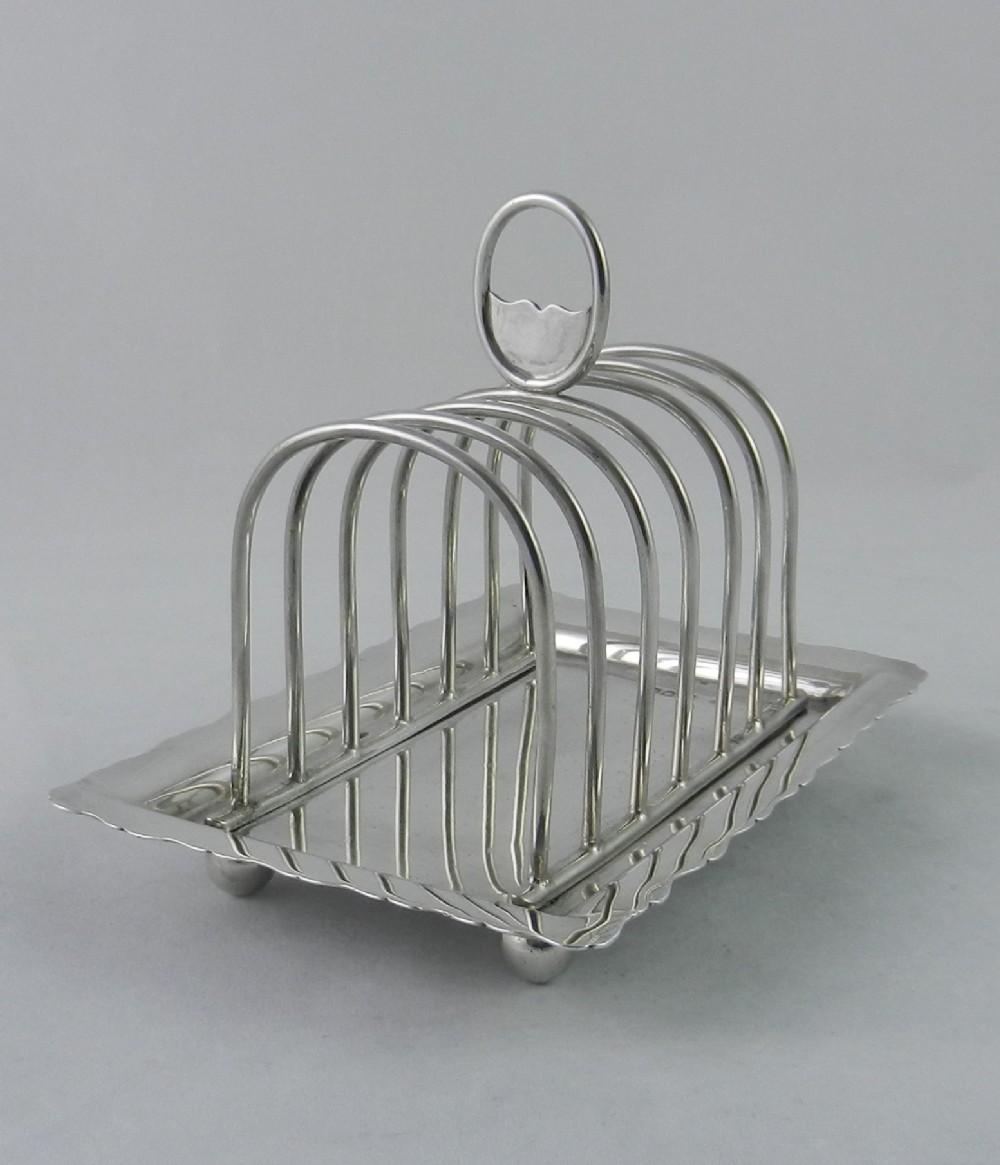 antique silver toast rack