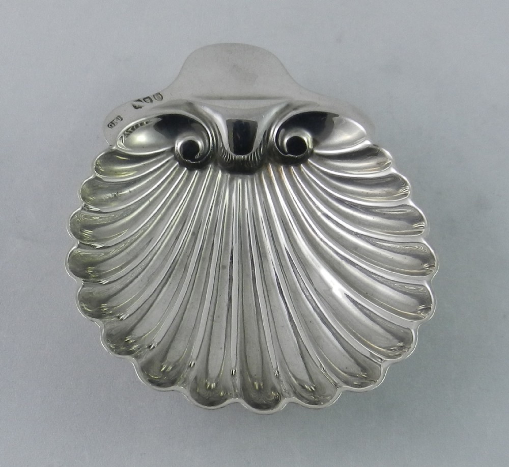 antique silver shell butter dish