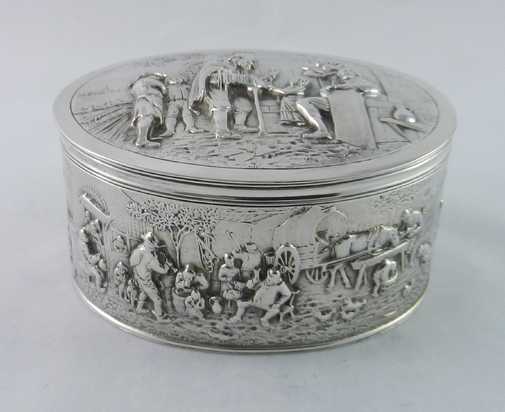 silver biscuit box