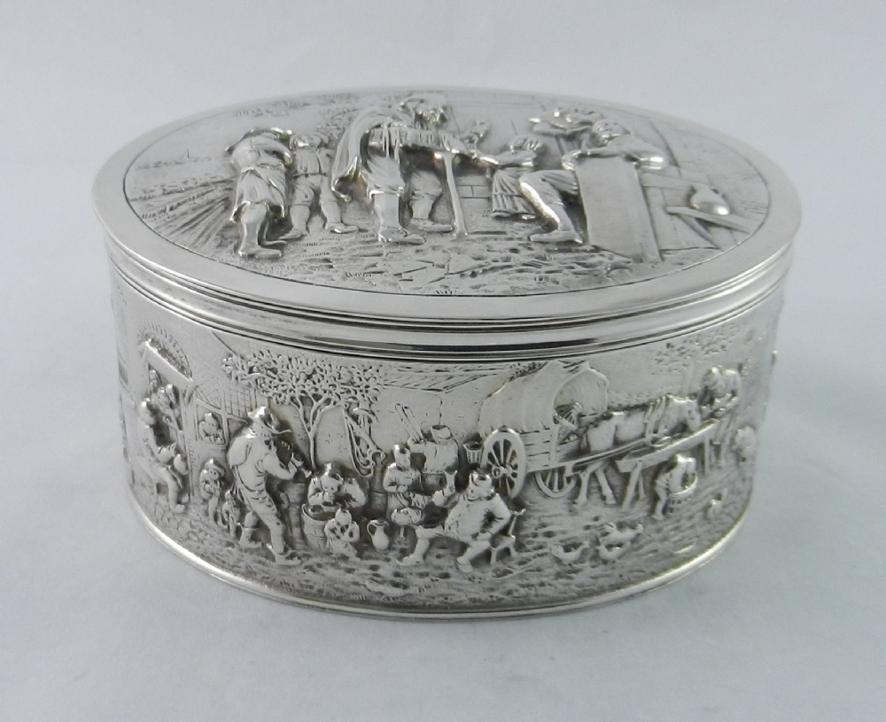 silver biscuit box