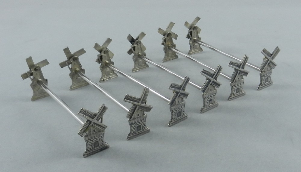 antique silver knife rests