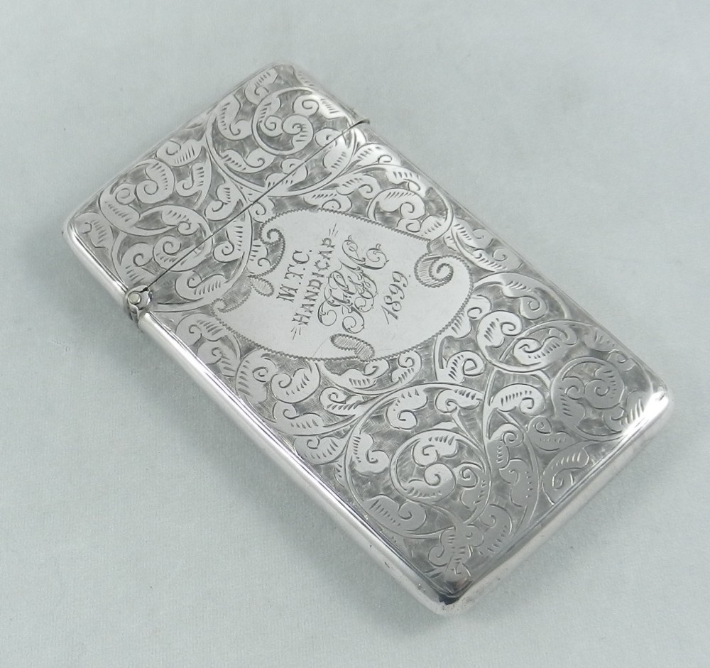 antique silver card case