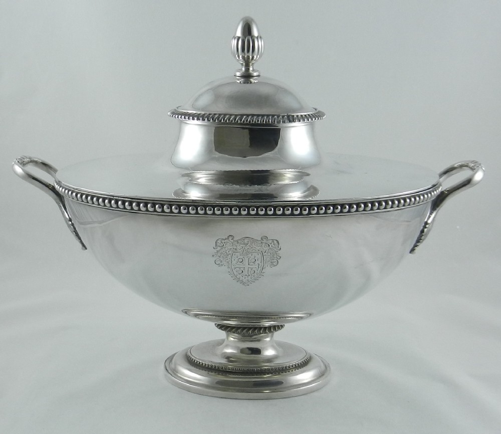 antique silverplated soup tureen