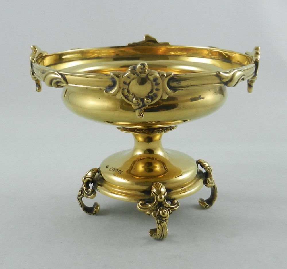 antique silver gilt tazza