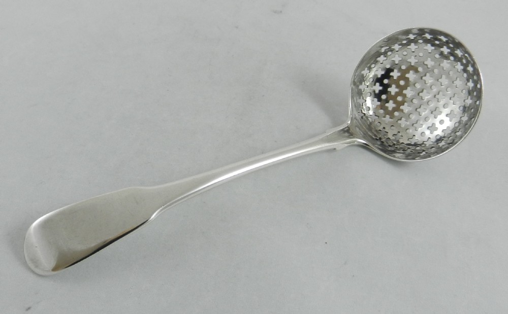 antique silver sifter spoon