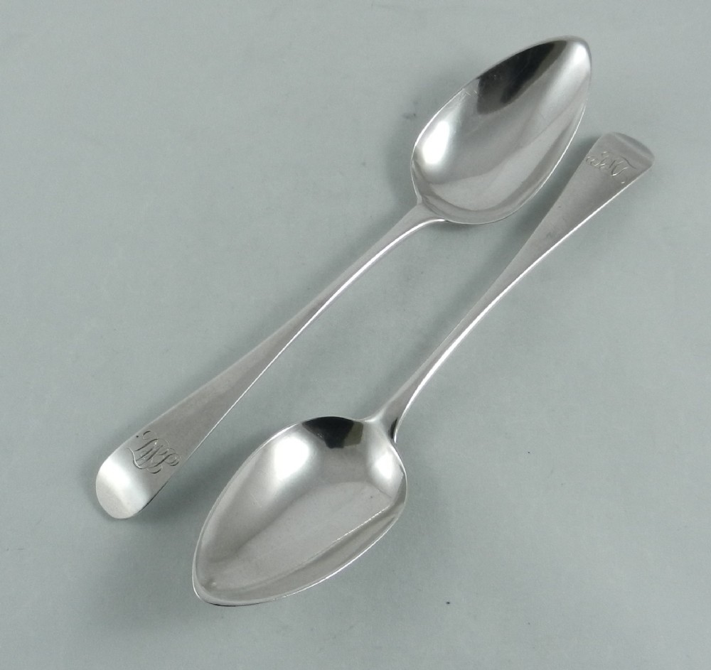 pair bateman silver spoons