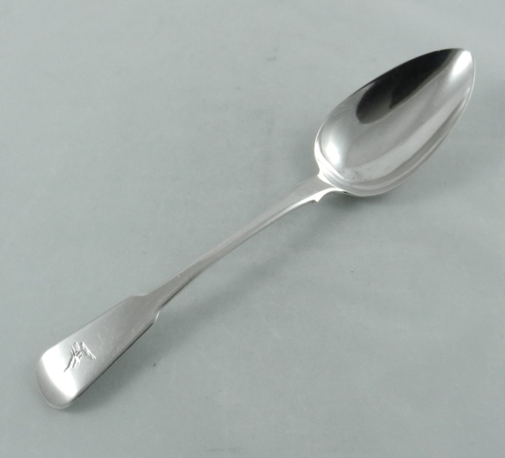 antique exeter silver serving spoon