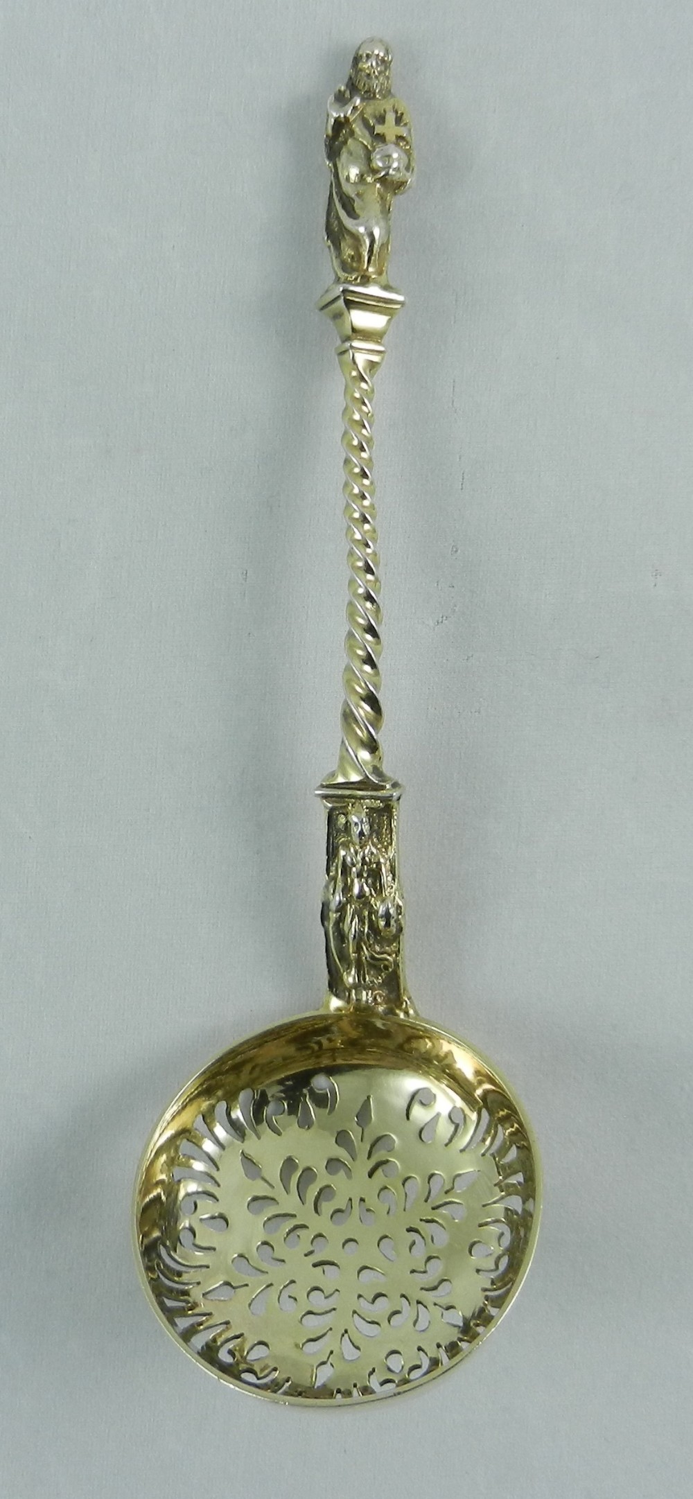 antique silvergilt sifter spoon