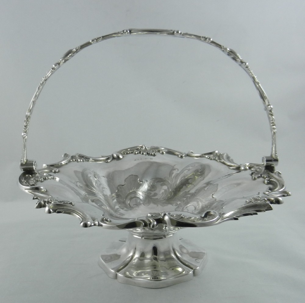 antique silver cake basket