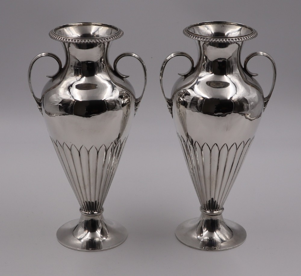 antique silver vases