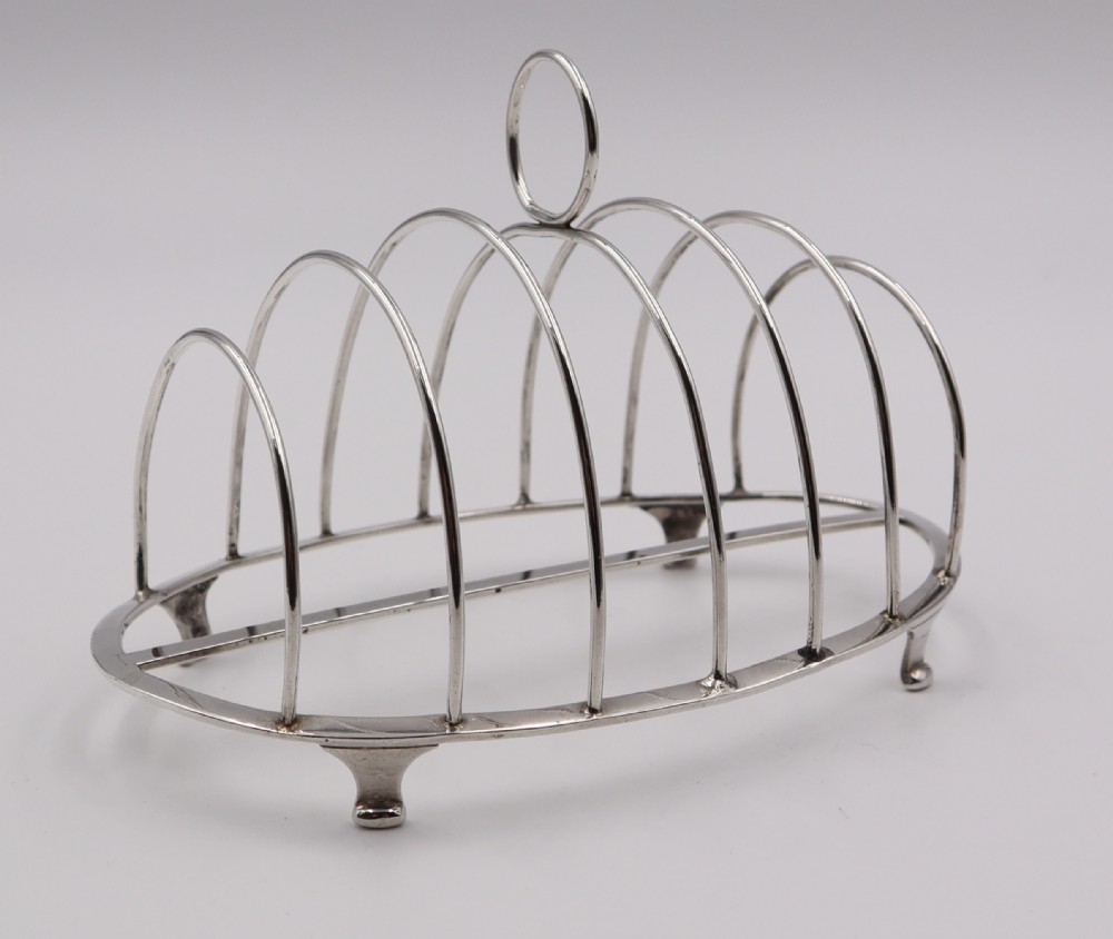 antique silver toast rack