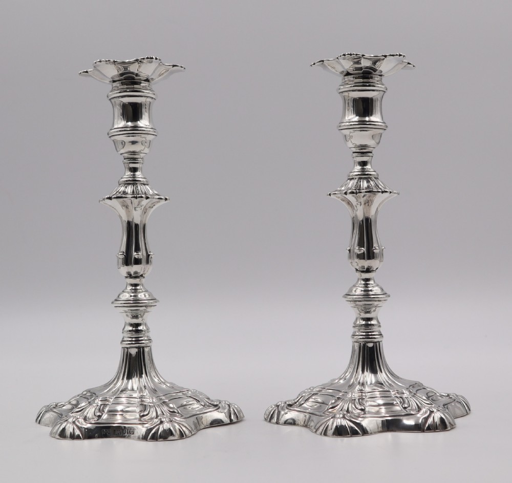 antique silver candlesticks