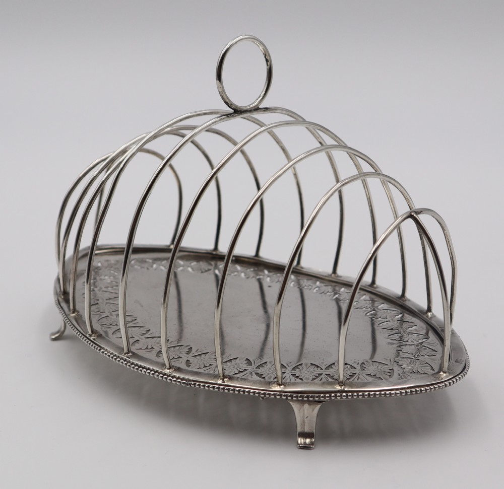 antique silver toast rack