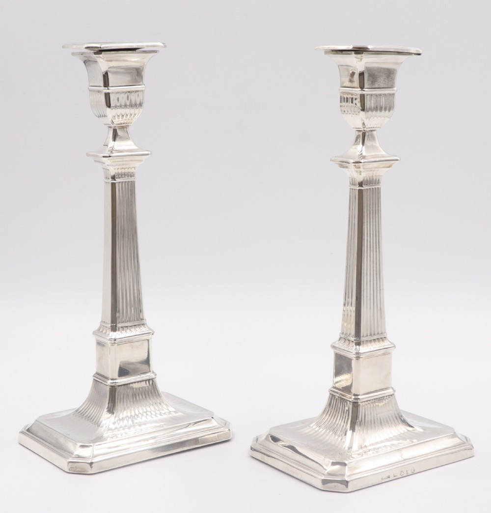 antique silver candlesticks