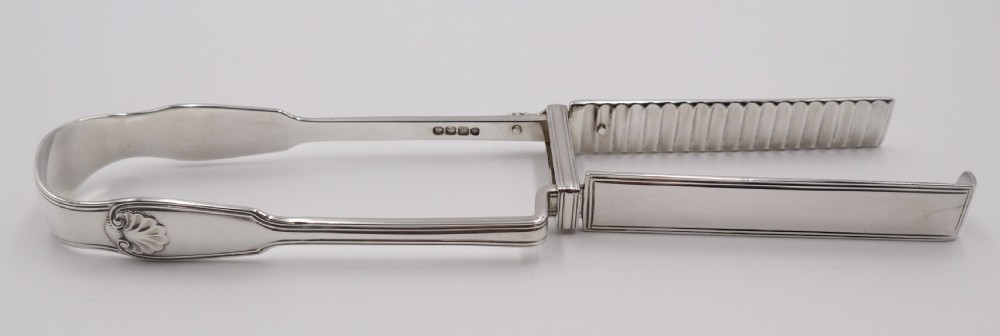 antique silver asparagus tongs