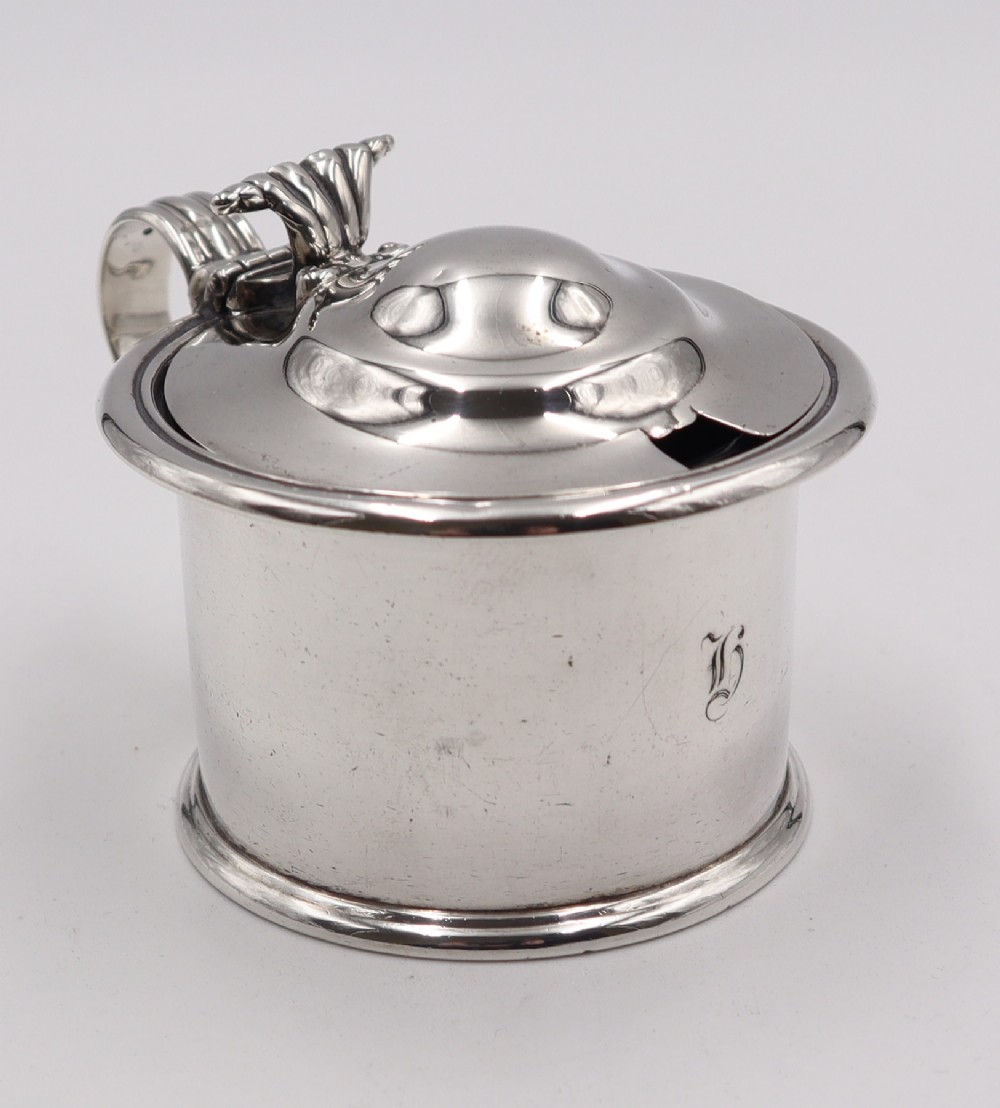 antique silver mustard pot