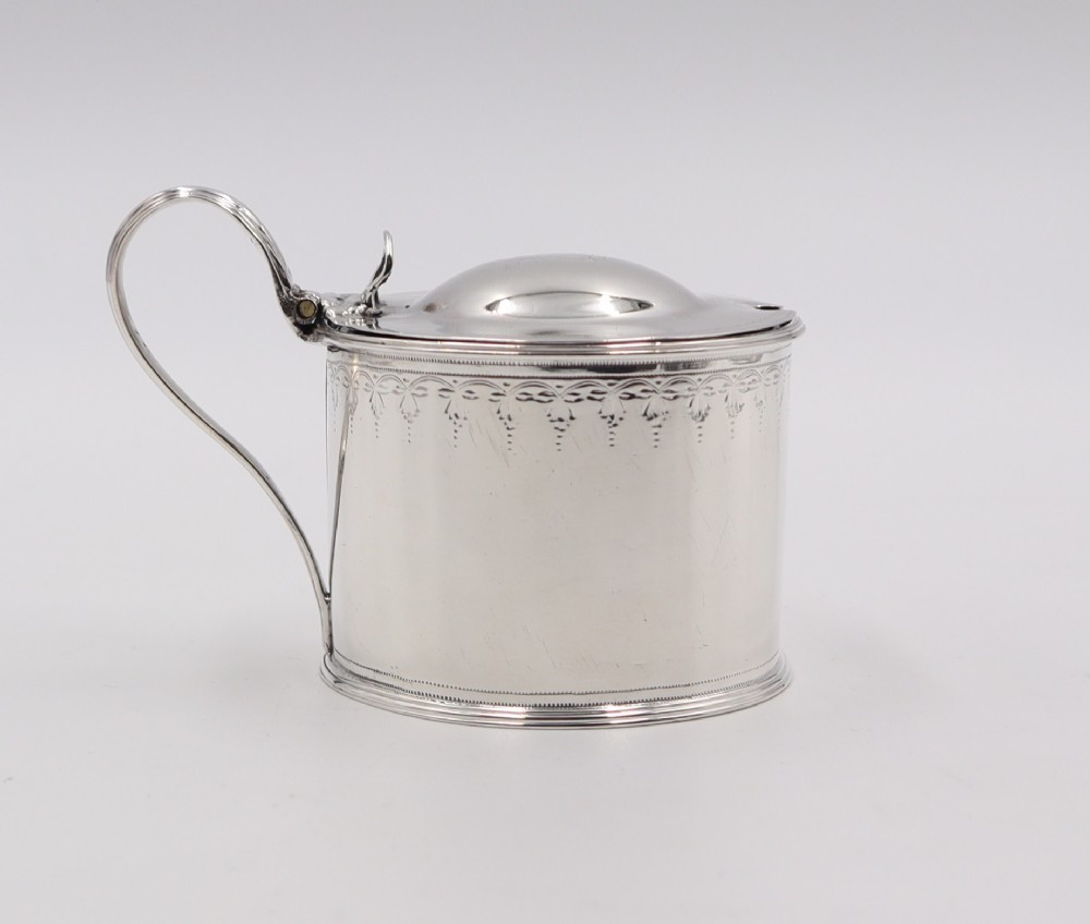 antique silver mustard pot