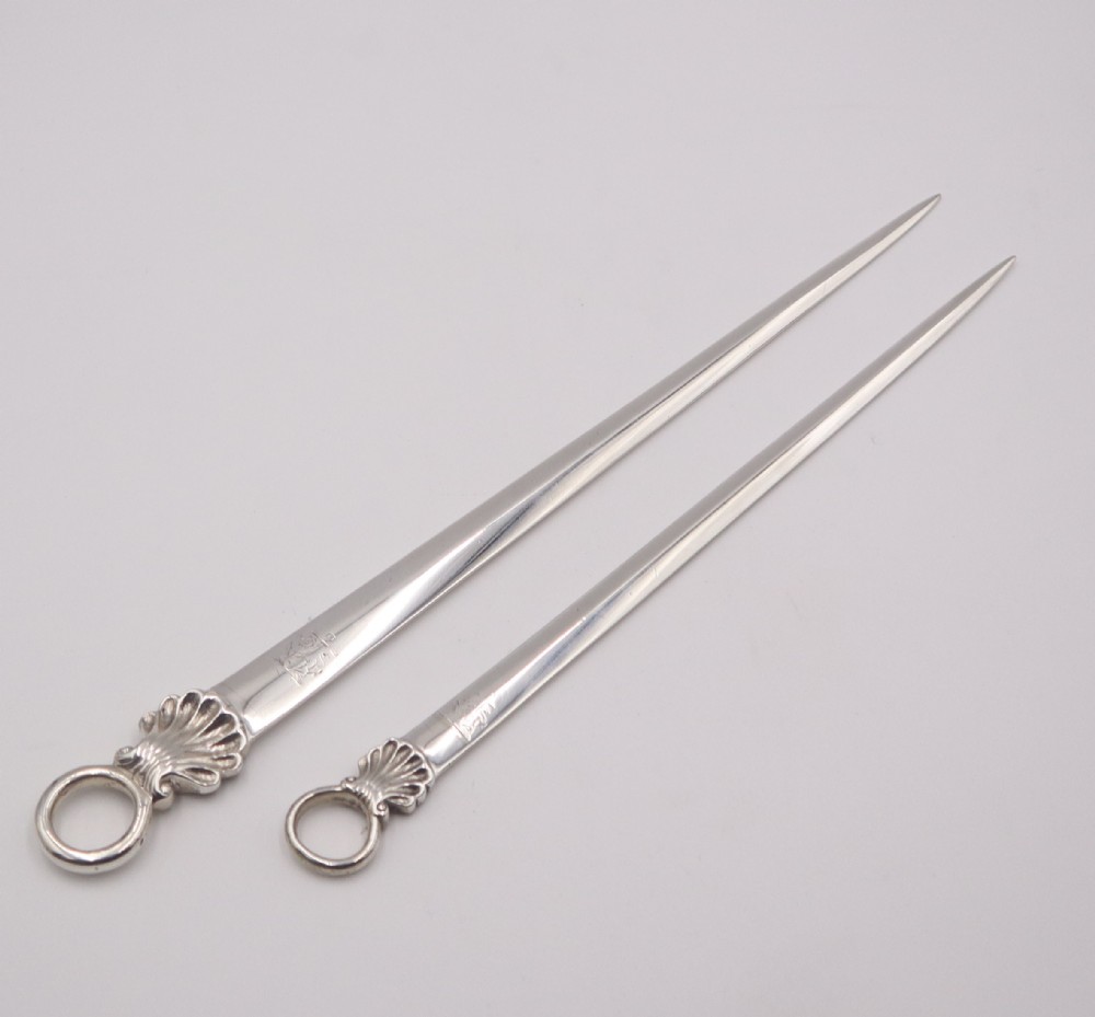 antique silver skewer set