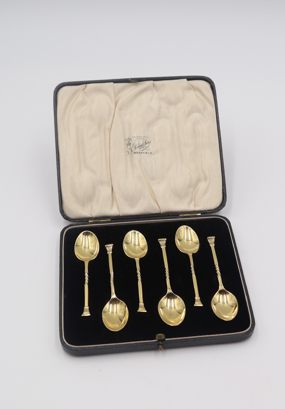 set of six silvergilt spoons