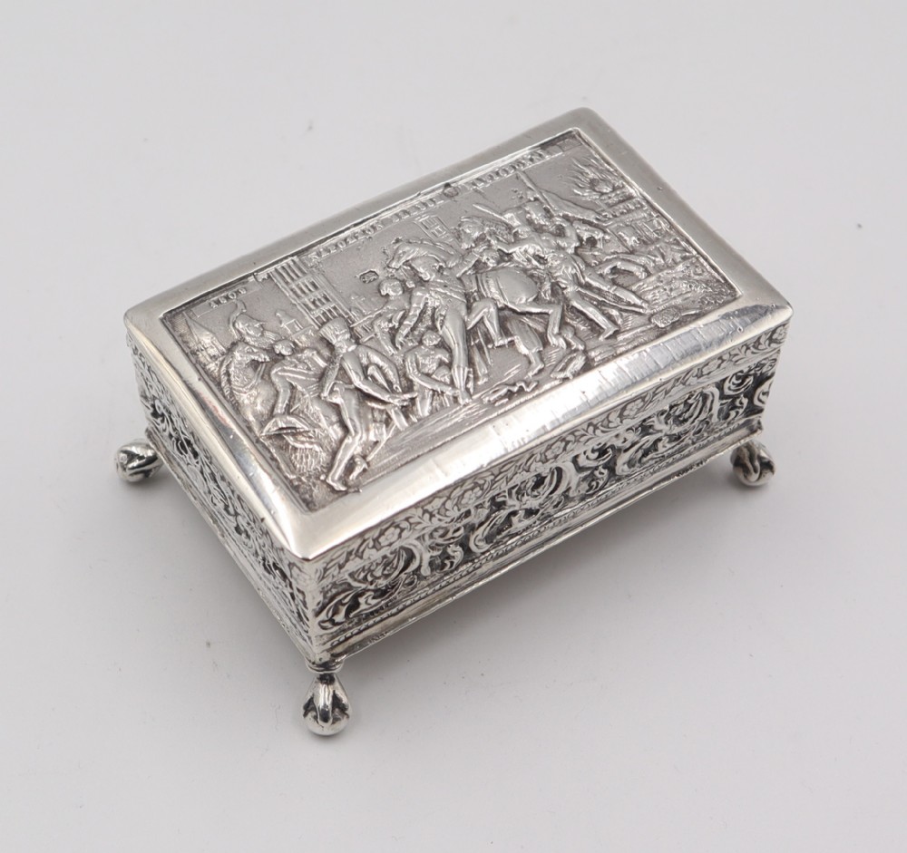 antique silver napoleon box
