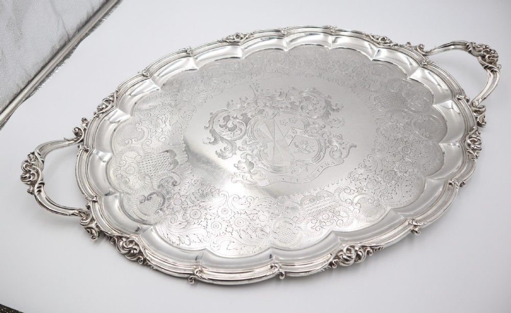 antique silver tray