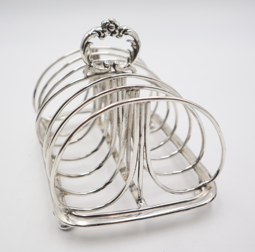 antique silver toast rack